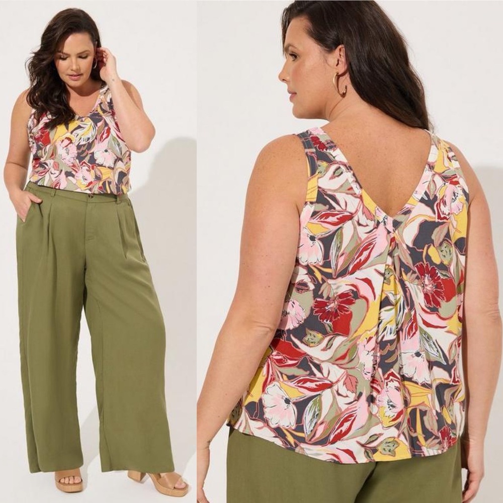 Torrid‎ Challis Stitch Detail Tank 4X NWT